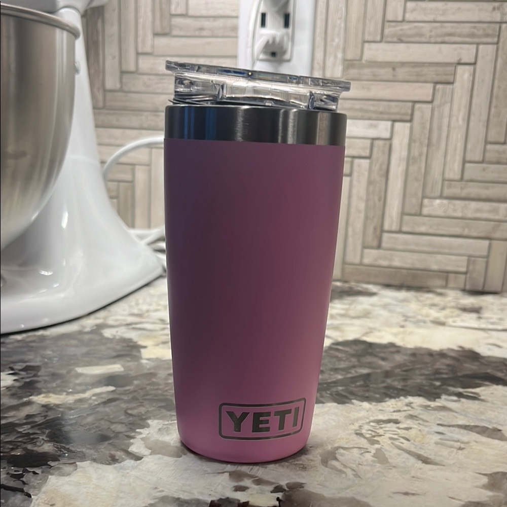 YETI Pink Tumbler with Lid
